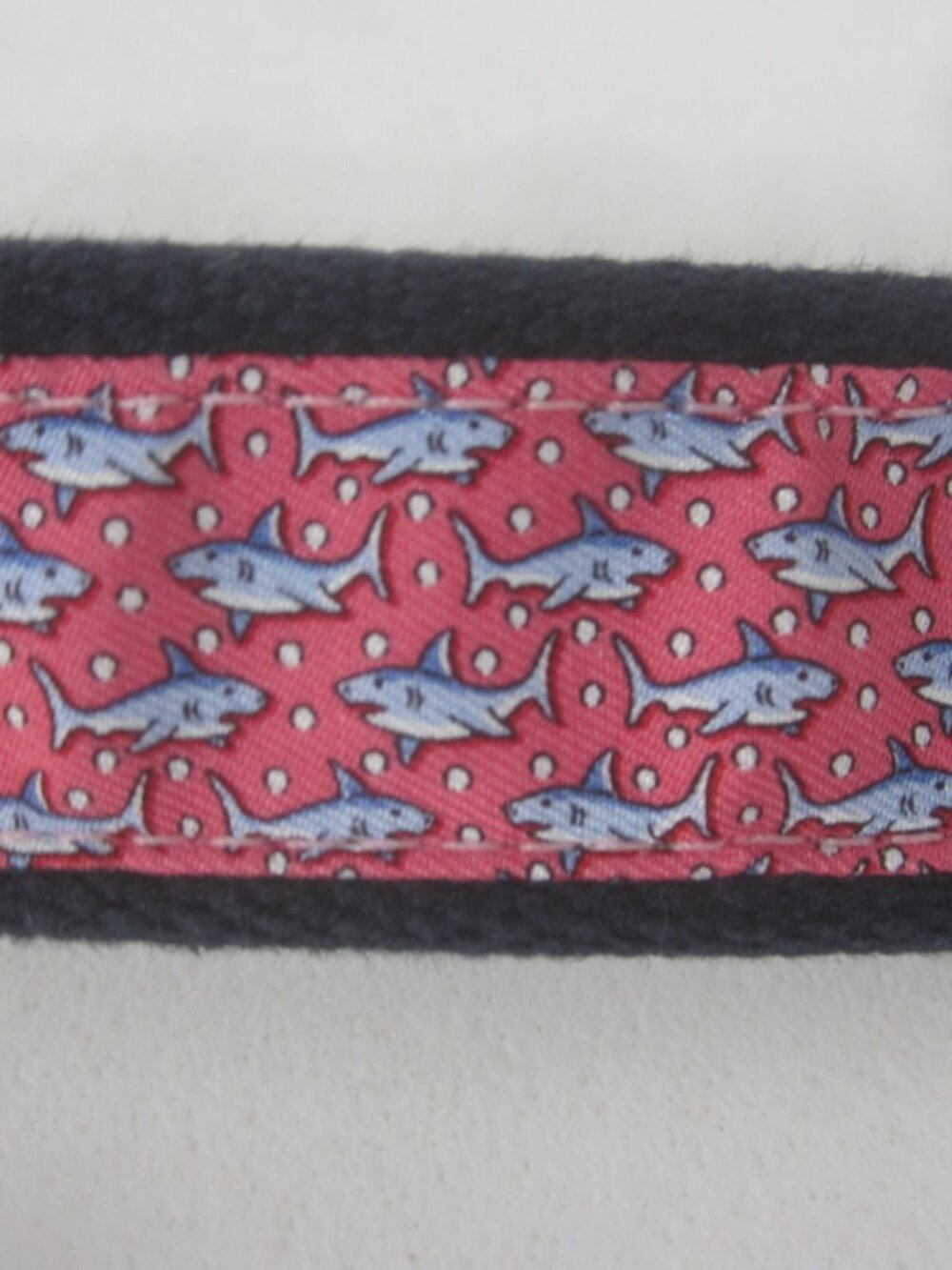 Vineyard Vines Belt 36 Navy Pink Brown Leather Shark Belt Brass Bu 34 - 38 - Picture 2 of 10